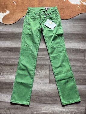 JECKERSON WIDE LEG PANTS Women's Green Flare Jeans 25